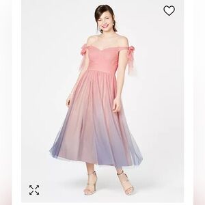 🔥 Aidan | Ombré Off Shoulder Mesh Dress